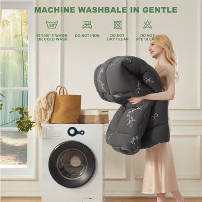 🌈 Bamboo Cooling Mattress Topper Back Pain Relieve