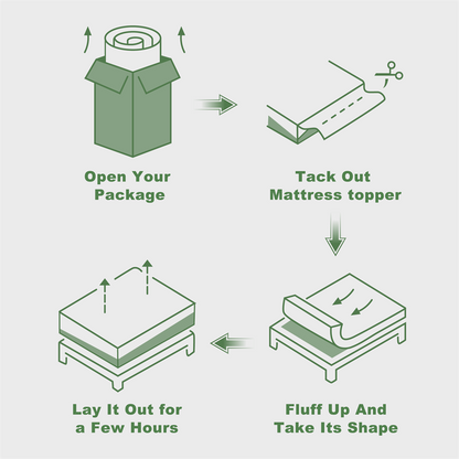 🌈 Bamboo Cooling Mattress Topper Back Pain Relieve