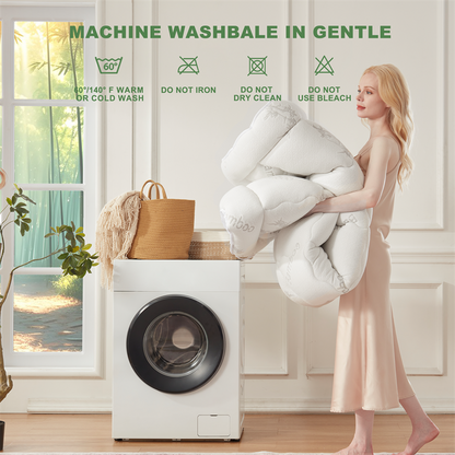 🌈 Bamboo Cooling Mattress Topper Back Pain Relieve